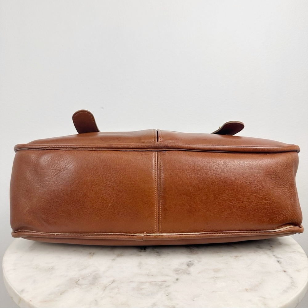 Vintage Coach British Tan Leather Carrier Brief Top Handle Bag 9800 - Picture 9 of 15